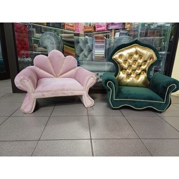 Mały fotel glamour 100 kolorów