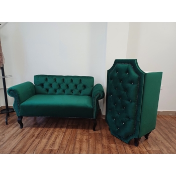 Recepcja fryzjerska  sofa dwuosobowa zestawy - 100 kolorów