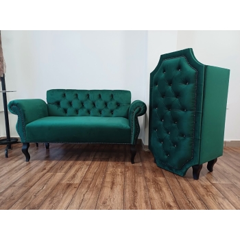 Recepcja fryzjerska  sofa dwuosobowa zestawy - 100 kolorów