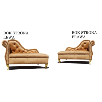 Szezlong sofa welurowa dwuosobowa 100 kolorów
