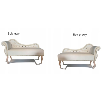 Szezlong sofa dwuosobowa glamour