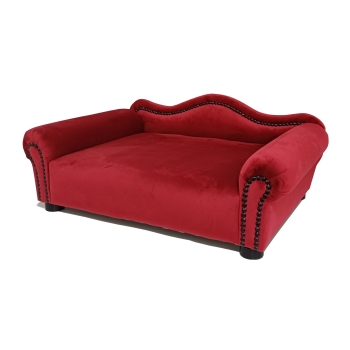 Bordowa kanapa sofa dla psa kota