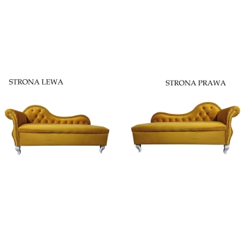 Szezlong sofa welurowa trzyosobowa 100 kolorów