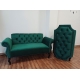 Sofa welurowa dwuosobowa 100 kolorów