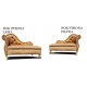 Szezlong sofa dwuosobowa glamour